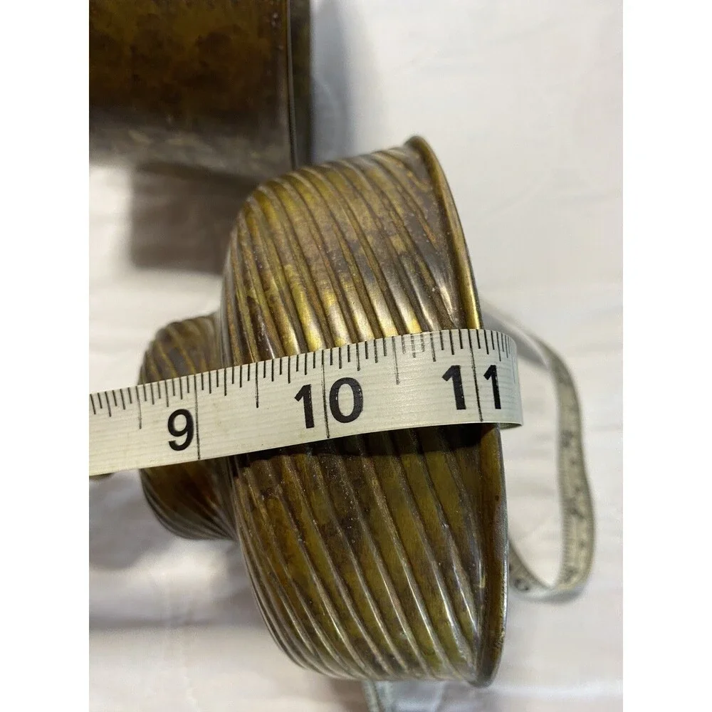 2 Maitland Smith Heavy Brass Candle Holders 11-11.5”Handmade In The Philippines